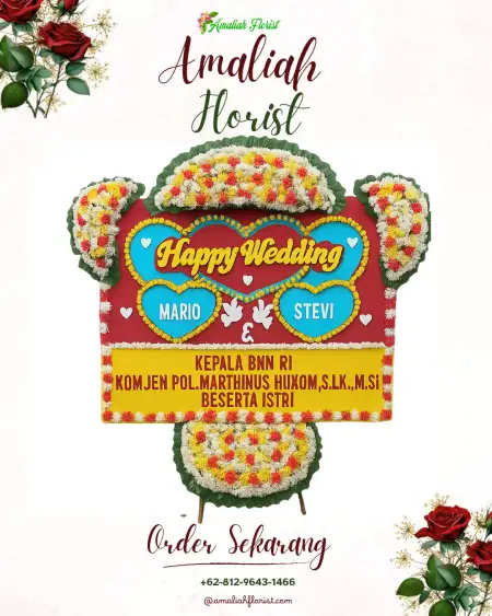 Papan Bunga Pernikahan Aik Berik